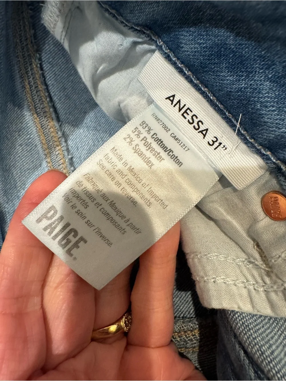 PAIGE Light Blue Raw-Hem Wide Leg Jeans - Picture 10 of 16